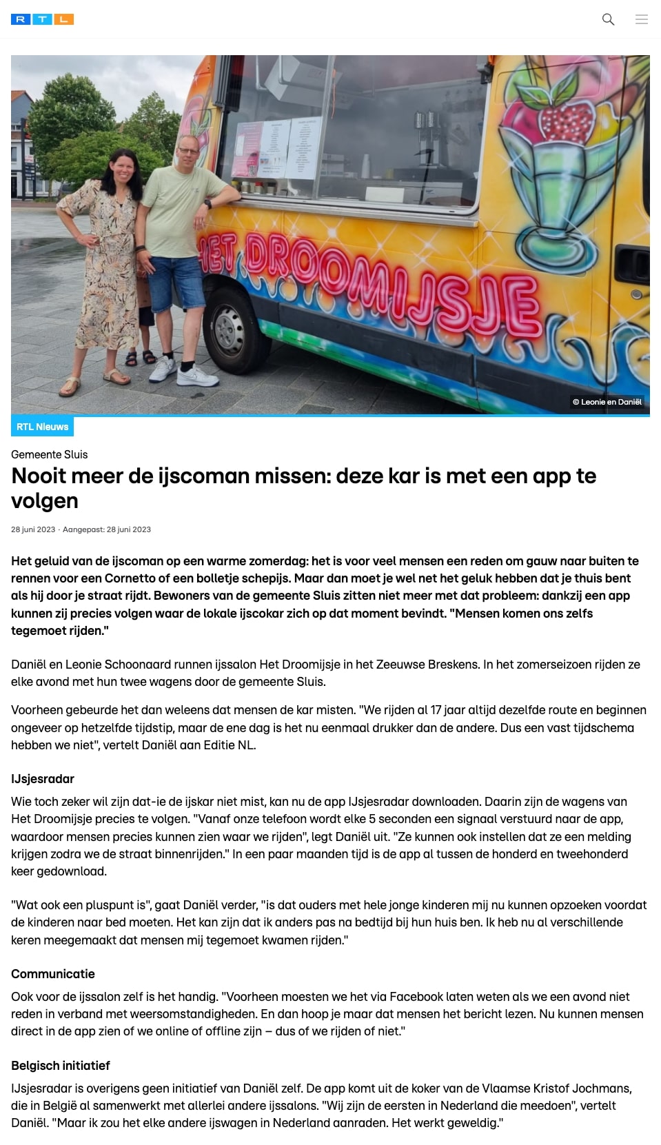 Never miss the ice cream man again: this truck can be tracked via an app