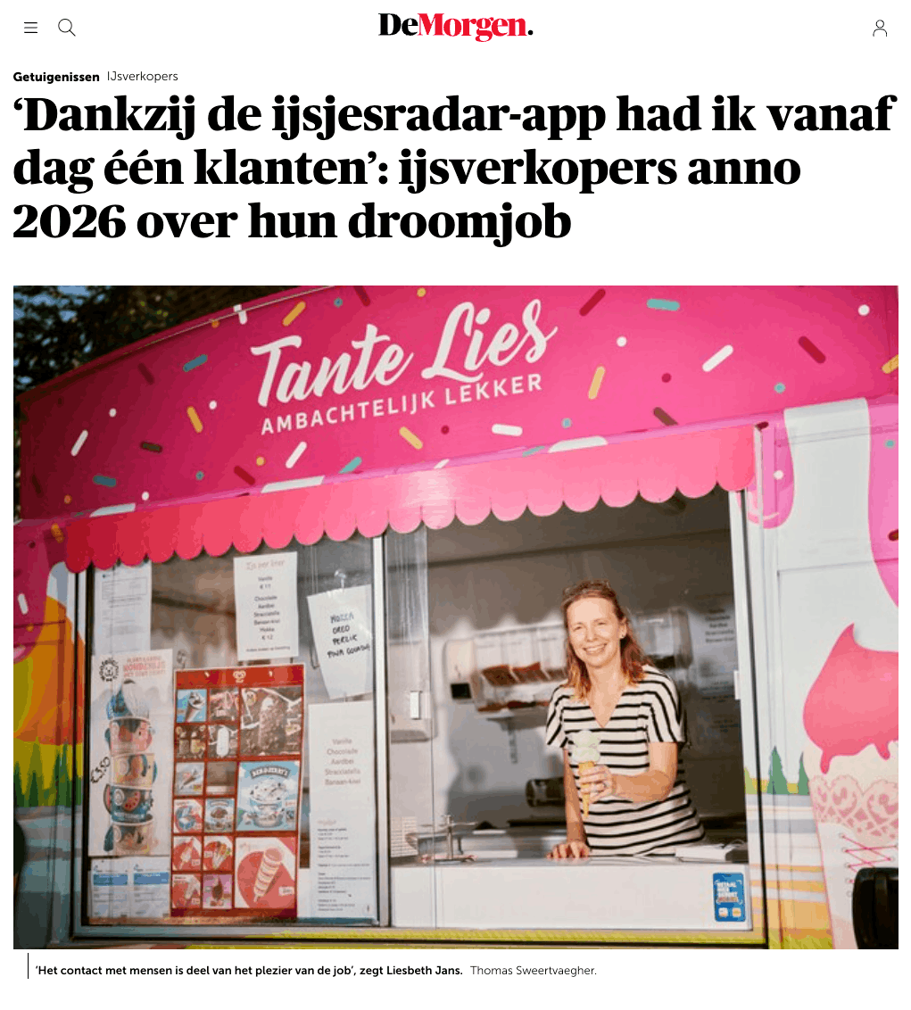 Thanks to the ice cream radar app, I had customers from day one